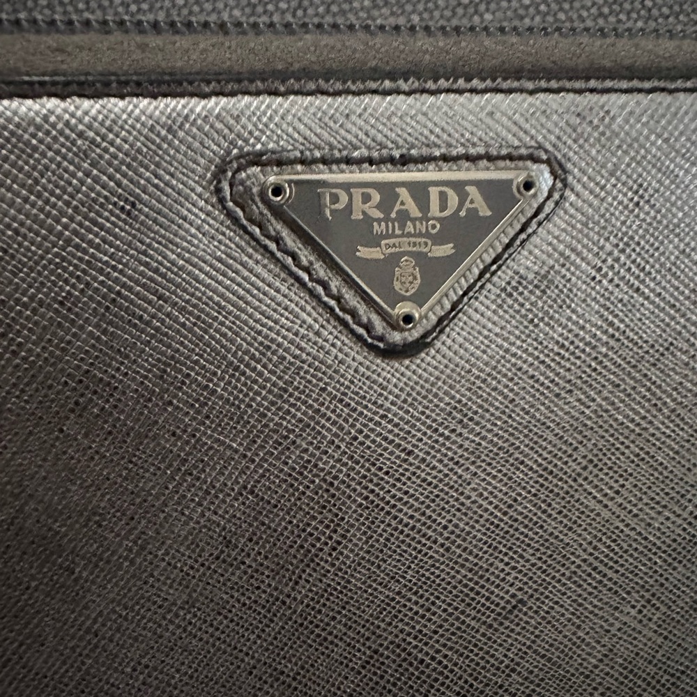 Prada Men's Black Textured Bag